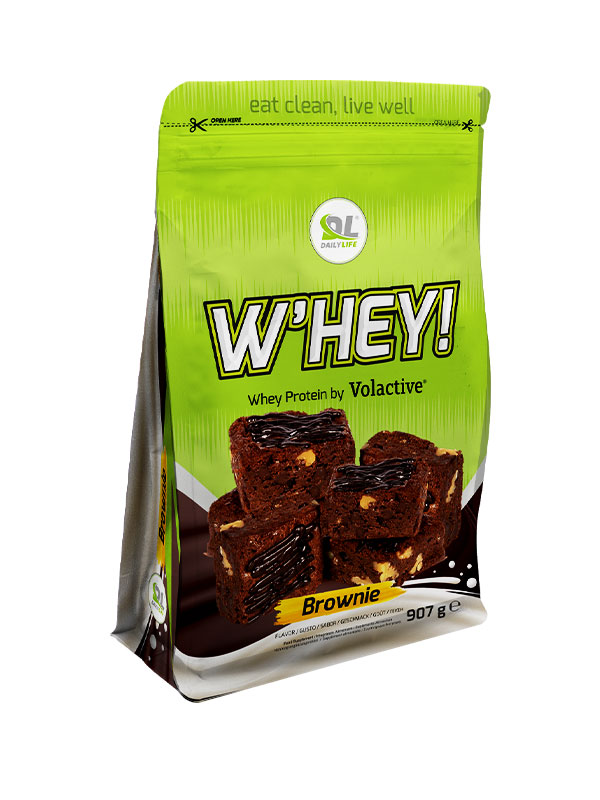 DL W’HEY! WHEY PROTEIN VOLACTIVE - gusto Brownie 907gr - Proteine in polvere Daily Life