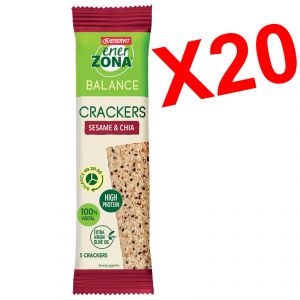 Enerzona 20 Cracker Balance 40-30-30 Sesame & Chia Monodose - Fibre e Proteine
