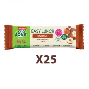 Enerzona Box 25 barrette Easy Lunch Hazelnut 58g - box 25 Barrette con vitamine e minerali - Gusto Nocciola