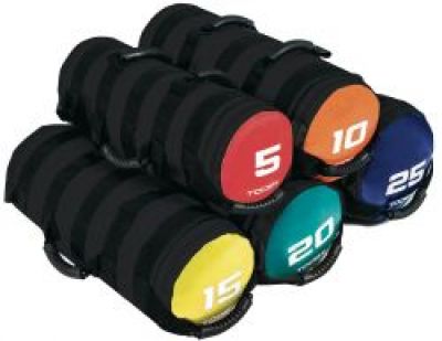 POWER BAG 10 KG Sacca Appesantita colore antracite / arancio con 6 Impugnature Ideale per Crossfit e Functional Training