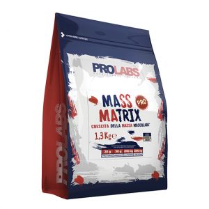 MASS MATRIX PRO 1,3 KG GUSTO COOKIE & CREAM - Gainer con Maltodestrine DE6, Proteine del siero, Caseine ed Amminoacidi
