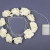 Catena con 10 Rose Bianche LED CLASSIC  - Decorazione Luminosa per uso Interno