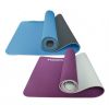 Materassino Per Yoga Bicolore Professionale Decorato in TPE - Dimensioni 183x60x0,6 cm - Colore perla e rosso borgogna