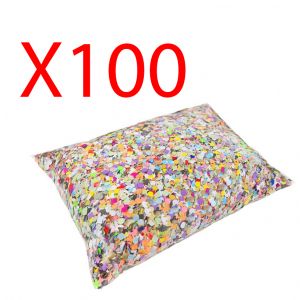 Pacchetto Maxi Risparmio 100 kg - 100 Sacchi da 1 kg di Coriandoli Colorati di Produzione 100% Italiana