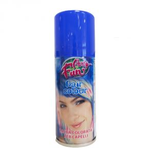 Solchim Lacca Spray 100 ml Colore Blu per Capelli Party Fun Hair Colour Feste Halloween Carnevale