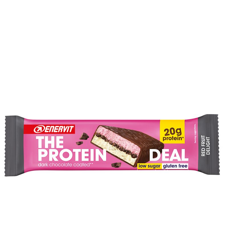 ENERVIT Box 10 Barrette Proteiche The Protein Deal Bar gusto Red Fruit Delight 5x55g