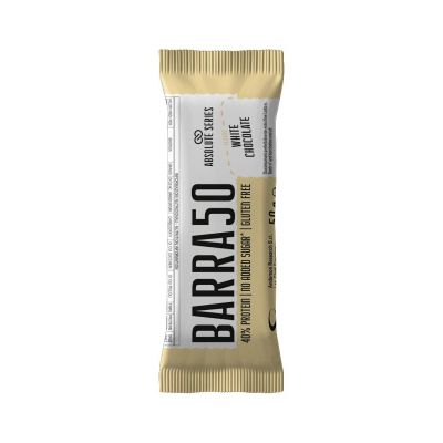 Absolute Series Daily Life Barretta proteica BARRA50 Cioccolato Bianco 50 gr - 40% di Proteine - Gluten Free 