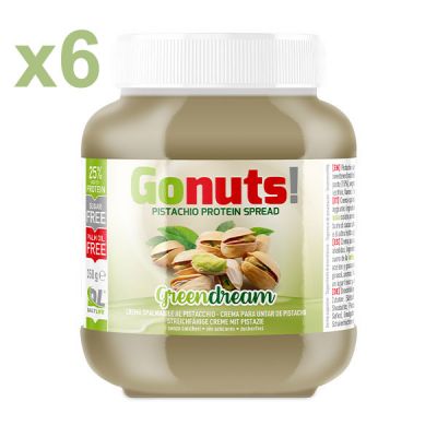 Anderson Daily life Box 6 Gonuts! GreenDream al Pistacchio 6x350 g - Crema spalmabile al pistacchio - Crema proteica