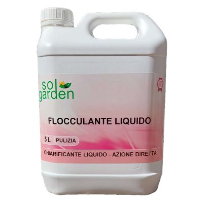 Sol Garden Flocculante Liquido 5 L - Chiarificatore Liquido - Azione Diretta Pulizia Piscina