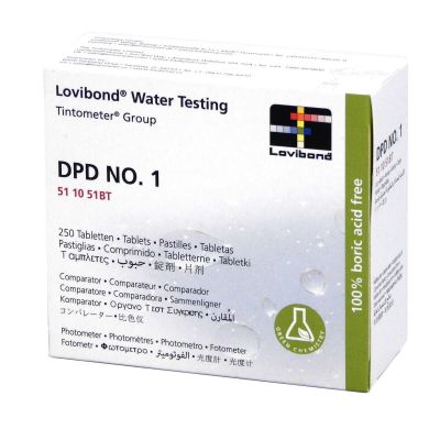 Lovibond DPD n°1, scatola con 250 compresse - Pastiglie reagenti per l'analisi del cloro libero in piscina