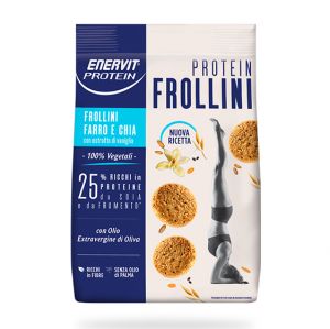 Enervit Protein Frollini 100% vegetali gusto Farro e Chia con estratto di Vaniglia - Confezione 200 Grammi