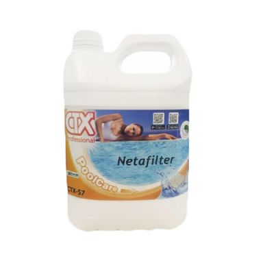 CTX-57 NETAFILTER Tanica 5 Litri - Detergente Disincrostante Decalcificante specifico per la pulizia dei filtri piscina