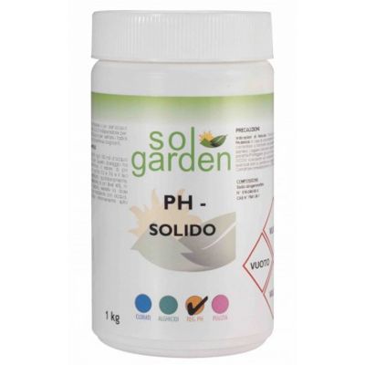 PH- Sol Garden in Barattolo da 1 kg - Prodotto Acido Granulare per abbassare il valore di ph in piscina