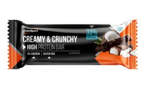 EthicSport Barretta Creamy&Crunchy Fondente e Cocco 30g - Barretta Croccante e Cremosa ad Alto Contenuto Proteico (33%)