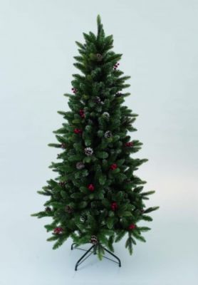 Albero Natale Pino Canadese 180 cm - 639 Rami - Albero di Natale folto con base in metallo e rami in PVC