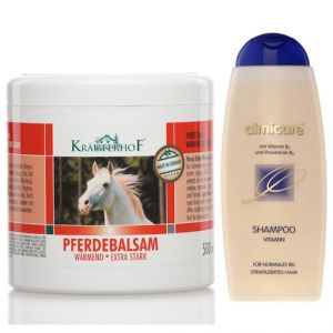Balsamo Cavallo Rosso Scaldante Extra-Forte in Barattolo da 250 ml + Almicare Shampoo con Vitamina C conf 500 ml