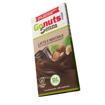 Daily Life Gonuts! Senza 75 g Gusto Latte e Nocciole - Tavolette di cioccolato Gluten Free Vegan
