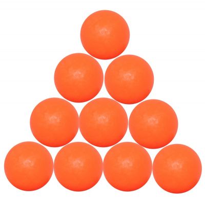 Set 10 palline standard per calcio balilla, colore arancio, diametro 33,1 mm