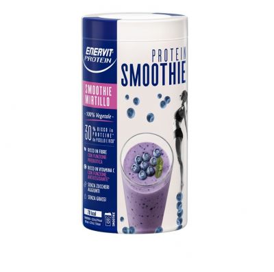 Enervit Protein Smoothie 520 g Gusto Mirtillo e Acerola - Bevanda istantanea a base fibra di grano e proteine da pisello
