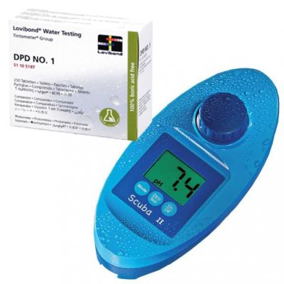 KIT SCUBA II + DPD1 - Fotometro Elettrico per analisi cloro e ph piscina + 250 Pastiglie DPD n°1 omaggio