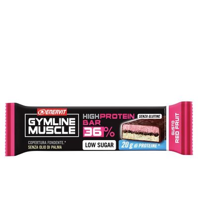 Enervit Gymline Muscle High Protein Bar 36% - Barretta Proteica 55 gr Frutti Rossi - Senza Glutine - Scadenza 05/05/2024