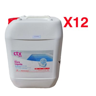 CTX-161 CLORO LIQUIDO KIT RISPARMIO 300 KG - Ipoclorito di Sodio di elevata qualità per pompe dosatrici piscina