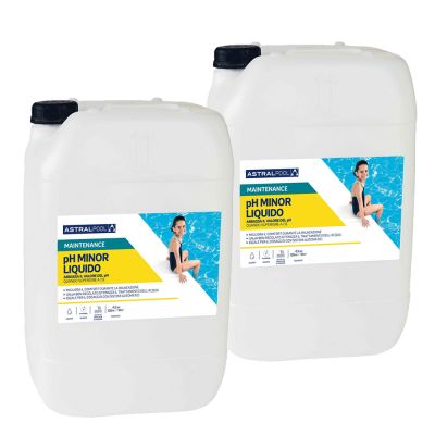 ASTRALPOOL pH Minor Kit Risparmio 20 kg/lt - Prodotto acido per abbassare il ph in piscina, ideale per pompe dosatrici