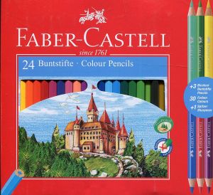 Faber Castell Matite colorate Eco 24+3 Bicolor + 1 matita di grafite + temperino