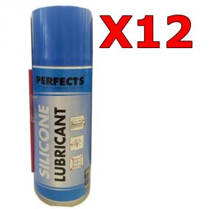 Kit 12 Bombolette di Lubrificante Silicone Professionale Perfects da 200 ml - Lubrifica e Protegge dalla corrosione