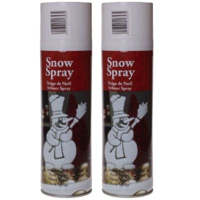 Kit Risparmio con 2 Bombolette Spray da 600 ml di Neve Artificiale per Alberi di Natale e Presepi
