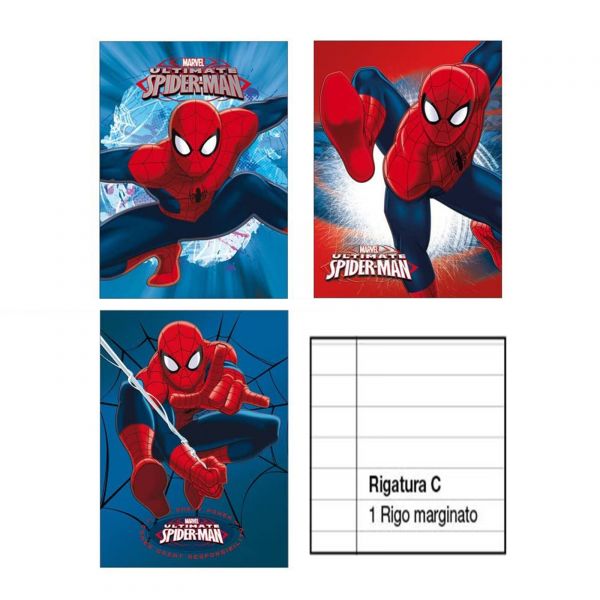 10 Quaderni Marvel Spider-Man Rigatura Q 
