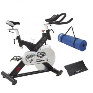 Toorx Kit SRX-90 Gym Bike volano 24 kg (bilanciato) + Tappetino insonorizzante 120x80cm + Materassino Fitness