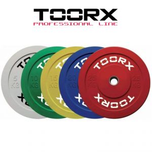 TOORX Set Dischi Bumper Professionali Challenge 180 kg