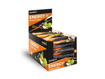 EthicSport Box 10 Barrette Energy Pera e Cioccolato 10x35 g - Barrette Energetiche Gluten Free e Senza Olio di Palma
