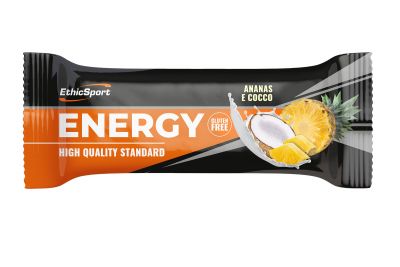 EthicSport Energy Ananas e Cocco 35 g - Barretta Energetica Gluten Free e Senza Olio di Palma