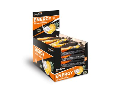 EthicSport Box 10 Barrette Energy Ananas e Cocco 10x35 g - Barrette Energetiche Gluten Free e Senza Olio di Palma