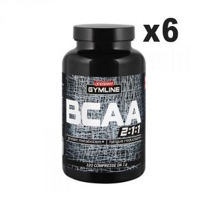 Enervit Gymline Muscle 6 Barattoli  Bcaa 2:1:1 6x120 cpr - Amminoacidi ramificati arricchiti con vitamine B1 e B6