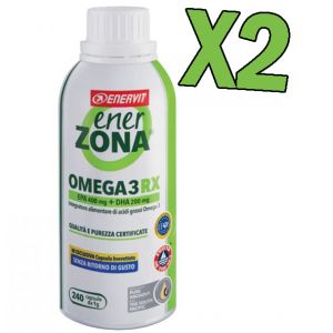 Enerzona Omega 3 RX - Kit con 2 barattoli da 240 cps, per un totale di 480 capsule da 1 grammo