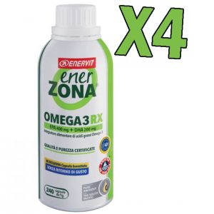 Enerzona Omega 3 Rx - Kit 4 barattoli da 240 capsule da 1 grammo, per un totale di 960 capsule