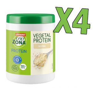 Kit Maxi Risparmio con 4 Barattoli da 230 grammi di Enerzona Vegetal Protein gusto Neutro 