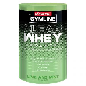 Enervit Gymline 4 Barattoli Clear Whey Lime&Mint 4x480g - Bevanda proteine isolate del siero di latte e vit B6