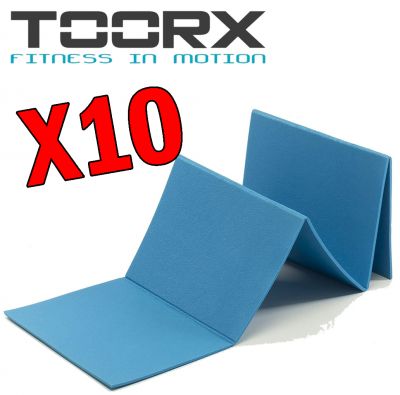 Kit Maxi Risparmio Toorx con 10 Materassini Pieghevoli in 5 sezioni - aperto cm 175x50x0,8 - ripiegato cm. 35x50x4