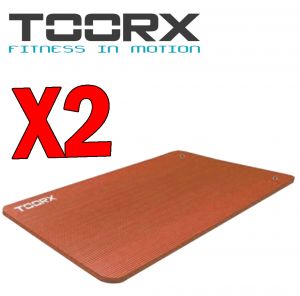 Kit Risparmio con 2 Materassini Fitness Pro colore Arancio con Occhielli Cromati - Dimensioni 100x61 cm, Spessore 1,5 cm