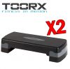 Kit Risparmio Toorx con 2 Step Training ad altezza regolabile 10 e 15 cm - Dimensioni 68x28 cm