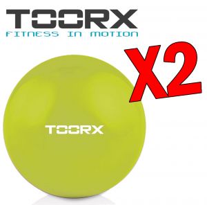 Toorx Kit Risparmio con 2 Sfere Tonificanti Appesantite da 1 kg, colore Verde Lime
