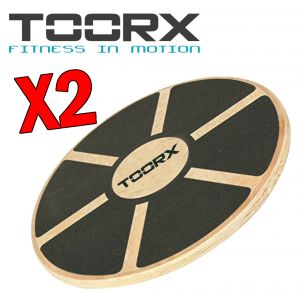 Kit Risparmio Toorx con 2 Balance Board in legno con superfice gommata antiscivolo - Diametro Ø40 cm