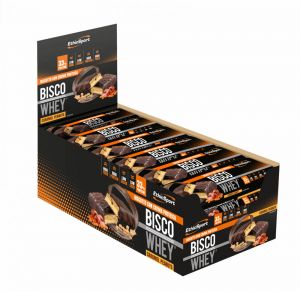 EthicSport Box 18 Barrette Bisco Whey Caramel&Peanuts 18x40 g - Barrette proteiche 37%
