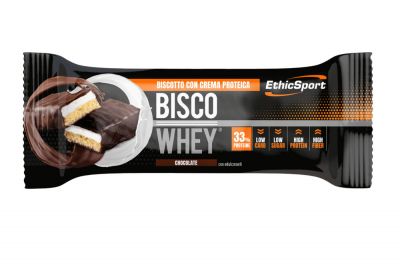 EthicSport Bisco Whey Chocolate 40 g - Barretta proteica 37%
