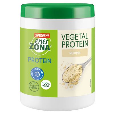 EnerZona Vegetal Protein Barattolo 230 g - Proteine Vegetali del Pisello e Riso - 100% Vegetale - scadenza 25/02/2024
