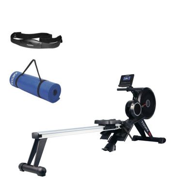 toorx kit RWX-700 Vogatore ad aria e magnetico + Fascia Cardio + Materassino Fitness